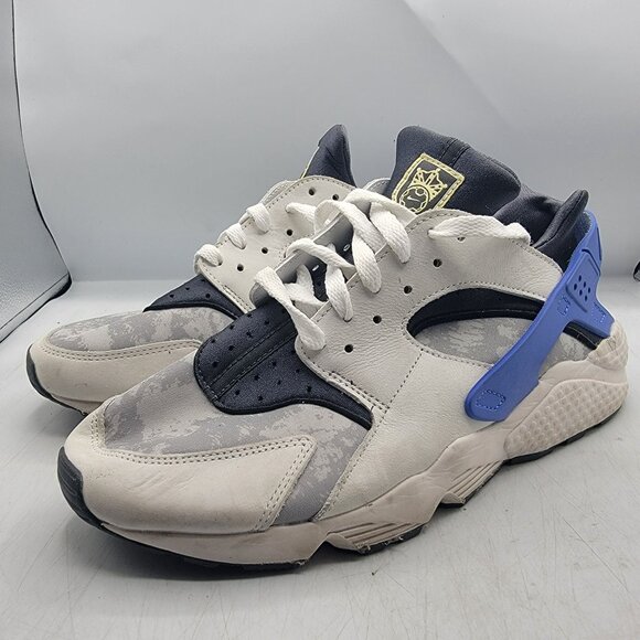 Nike Air Huarache Mens 10.5 Gray Blue Sneakers Social FC Athletic DR0286-100 - Picture 4 of 13